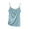thumbnail image 1 of Tank Tops for Women,Soft Strap Camisole Tank Top for Layering Comfortable All Season Casual Wear Basic Undershirt,Camisole Tops for Women,Light Blue,L, 1 of 3