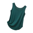thumbnail image 1 of Xijirk Tank Tops Stretchy Soft Camisole Tank Top Round Neck Basic Layering Piece For Casual Home And Leisure Wear Camisole Tops for Women,Dark Green,5XL, 1 of 3