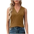 thumbnail image 1 of Tank Tops for Women Tbopshirt Summer Tops for Women,Plus Size T Shirts,Women's Sleeveless Solid Color Basics Crewneck Casual Top Pullover T-shirt,Short Sleeve Blouses, 1 of 9