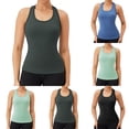 thumbnail image 1 of Tank Tops for Women Workout Sleeveless Cropped Tank Tops Scoop Neck Basic Undershirt Workout Sports Shirts Oversized Racerback Breathable Tee (Black,XL), 1 of 6