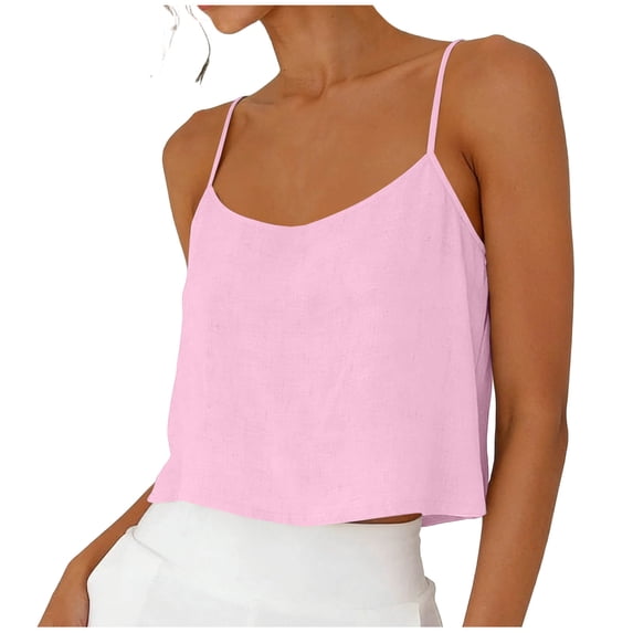 Tank Tops Womens Camisole Sleeveless Adjustable Spaghetti Strap Loose Fit Going Out Cami Shirts