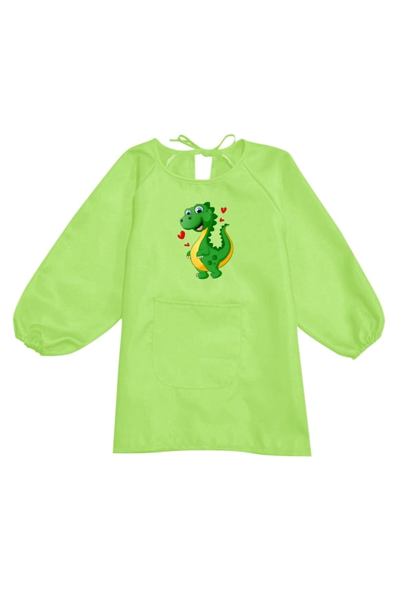 Tank Tops for Girl Art Smock Apron Pocket Artist Painting Long Sleeve Rugby Shirt for Girl,Green,80