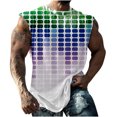 thumbnail image 1 of Tank Tops for Men Big And Tall,Funny Print Graphic Tee Shirts Mens Summer Casual Loose Sleeveless Crew Neck Tank Tops Hawaiian Beach Vest Shirts, 1 of 6