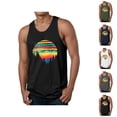 thumbnail image 1 of Tank Tops for Men Casual Graphic Scoop Neck Sleeveless Shirt Summer Lightweight Mens Tanks, 1 of 4