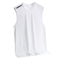 thumbnail image 1 of Tank Tops for Men Ice Silk Mesh Quick Dry Summer, Breathable Soft Sleeveless Undershirt for Workout Muscle Gym Athletic, White 3XL, 1 of 5