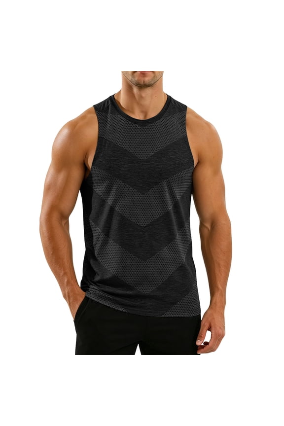 Tank Tops for Men Sleeveless Workout Tank Tops Compression Vest Quick Dry Undershirt for Tennis Athletic Gym