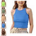 thumbnail image 1 of Tank Tops for Tween Girls Sleeveless Crop Tank Top Undershirts for Girls Ribbed Tops for Girls 11-13 Years, 1 of 5