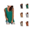 thumbnail image 1 of Tank Tops for Women 2026 Summer Casual Lightweight Loose Fit V Neck Sleeveless Shirt Basic Plain Tanks, 1 of 6