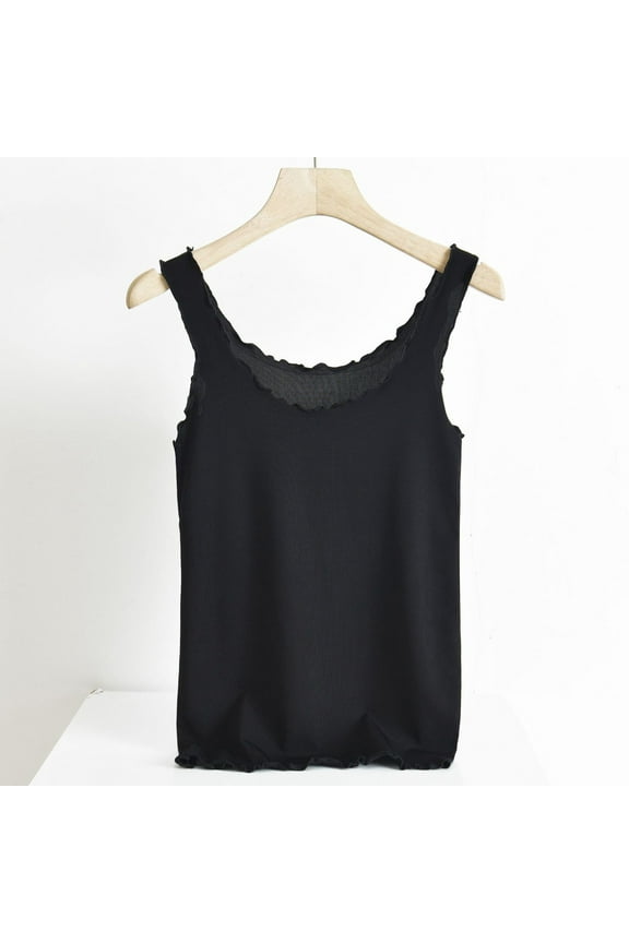 Tank Tops for Women 2026 Summer Solid Color Sleeveless Tee Shirts Casual Loose Fit Standard Straps Blouses