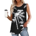 thumbnail image 1 of Tank Tops for Women 2090 Vacation, Summer Tops for Women 2026 Trendy Plus Womens Blouses for Work Professional Pink Grey Shirts for Women Casual, 1 of 6