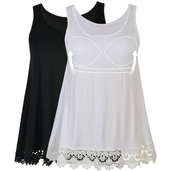 Tank Tops for Women Basic Camisole with Built in Bra Casual Wide Strap Sleeveless Layer Top for Summer