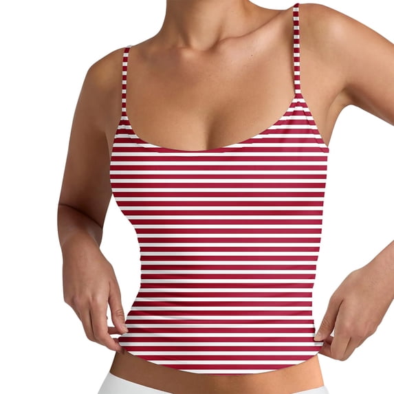 Tank Tops for Women Blue Stripe Strapless Tube Tops Outer Camisoles