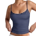 thumbnail image 1 of Tank Tops for Women Blue Stripe Strapless Tube Tops Outer Camisoles, 1 of 3