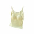 thumbnail image 1 of Tank Tops for Women Built in Bra Sleeveless Crewneck Solid Slim Straps Vest Green 2XL, 1 of 9