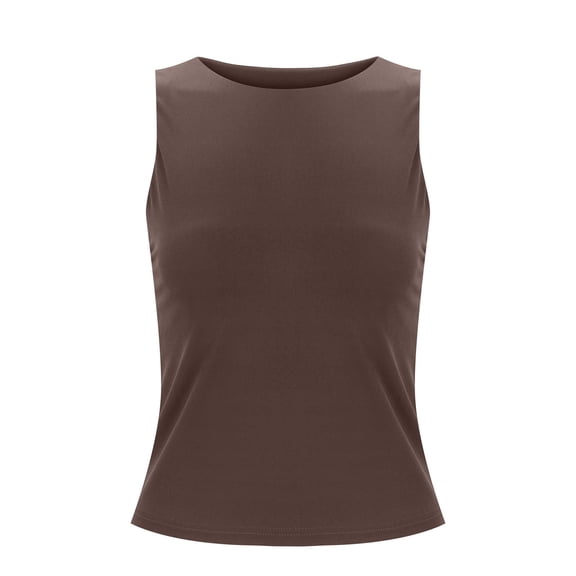 Tank Tops for Women Camisole Solid Color Fashion Fitted Round Neck For Wear Trendy Sleeveless Summer Tops Clothes Outfits 2025