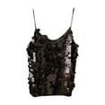 thumbnail image 1 of Tank Tops for Women Camisole V Neck Fish Scale Sequined Shiny Spaghetti Strap Vest For Sleeveless Basic Casual Undershirt, 1 of 3