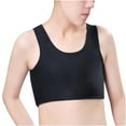 thumbnail image 1 of Tank Tops for Women Compression Chest Binder Sleeveless Vest Solid Short Tank Camis Top, 1 of 5