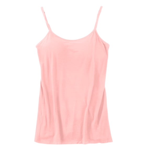 Tank Tops for Women Cotton Adjustable Strap with Built in Bra Stretch Cami Top