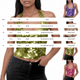 thumbnail image 1 of Tank Tops for Women Deep V Neck Sequin Tie Back Slim Fit Cropped Tops, 1 of 5