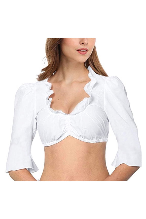 Tank Tops for Women,Elegant Underwire Lace Tube Top Blouse for Women Dirndl and Oktoberfest Lingerie Vest,Camisole Tops for Women,White,M