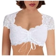 thumbnail image 1 of Tank Tops for Women,Elegant Underwire Lace Vest Blouse for Women Dirndl Style Festive Top,Camisole Tops for Women,White,L, 1 of 9