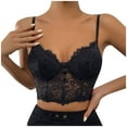 thumbnail image 1 of Tank Tops for Women,Fashion Lace Mesh Corset Tube Top Camisole with Backless Street Style Design,Camisole Tops for Women,Black,L, 1 of 9