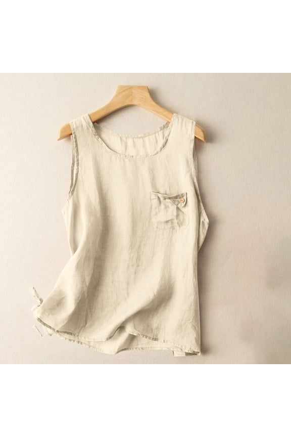 Tank Tops for Women Fashion Solid Color Sleeveless Shirts Plus Size Loose Fit Standard Straps Summer Tops