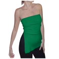 thumbnail image 1 of Tank Tops for Women,Fashion Strapless Tube Top Hottie Casual Wear Tank,Camisole Tops for Women,Green,XS, 1 of 4