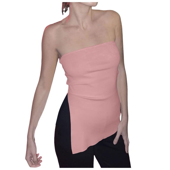 Tank Tops for Women,Fashion Strapless Tube Top Casual Wear Tank,Camisole Tops for Women,Pink,XS