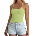 thumbnail image 1 of Tank Tops for Women Padded Built In Bra Adjustable Spaghetti Strap Summer Basic Workout Camisole Tops, 1 of 5