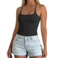thumbnail image 1 of Tank Tops for Women Padded Built In Bra Adjustable Spaghetti Strap Summer Basic Workout Camisole Tops, 1 of 5