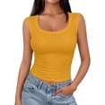 thumbnail image 1 of Tank Tops for Women Plain Ribbed Neck Slim Sleeveless Camisoles S 2XL, 1 of 6