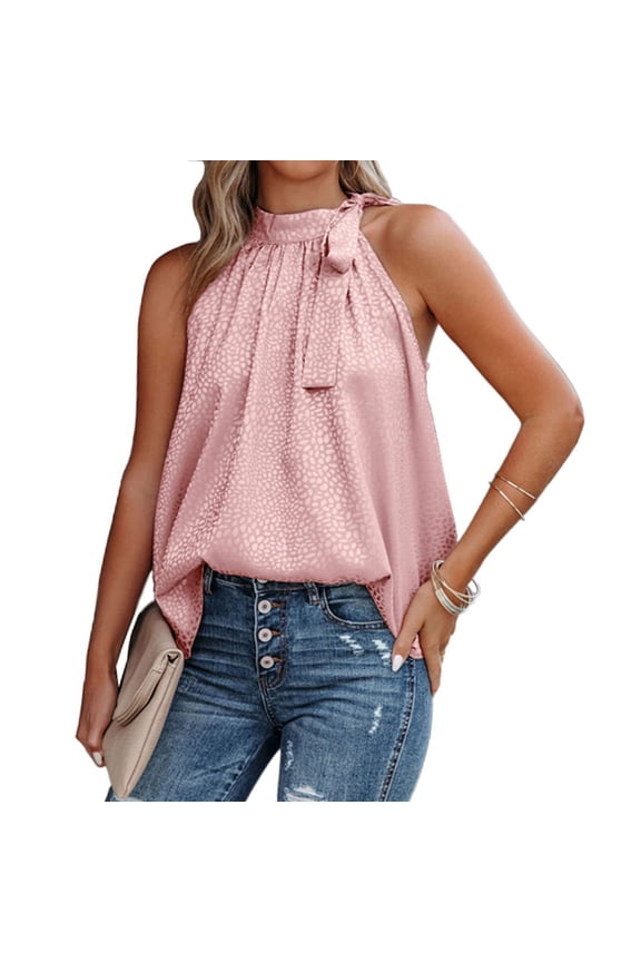 Tank Tops for Women Plus Size Round Neck Sleeveless Leopard Print Summer Tee Tops Pink XXL