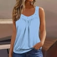 thumbnail image 1 of Tank Tops for Women Plus Size Stretch V-Neck Sleeveless T Shirt Solid Color Loose Comfy Casual Summer Womens Blouse Tops, 1 of 5