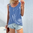 thumbnail image 1 of Tank Tops for Women Plus Size Under $5 Breathable On Sale Solid Color Round-Neck Sleeveless Casual Blouses Tank, 1 of 6