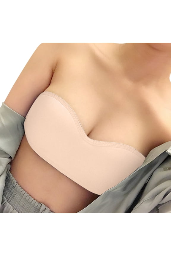 Tank Tops for Women,Seamless Comfort Strapless Bra Multipurpose Wrap Top for Everyday Wear,Camisole Tops for Women,Beige,M