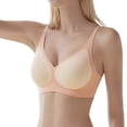 thumbnail image 1 of Xijirk Tank Tops Seamless V Neck Jelly Bra Comfortable Supportive Wireless Bralette for Everyday Wear Camisole Tops for Women,Beige,XL, 1 of 5