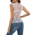 thumbnail image 1 of Tank Tops for Women Sheer Lace Mesh Sleeveless Base Layer Tops, 1 of 6