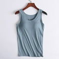 thumbnail image 1 of Tank Tops for Women Sleeveless Comfy Yoga Workout Sports Tops with Built in Bras Activewear for Women Light Blue 4XL, 1 of 7