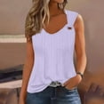 thumbnail image 1 of Tank Tops for Women Sleeveless V-Neck Casual Tops Purple XXL, 1 of 6
