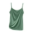 thumbnail image 1 of Tank Tops for Women,Soft Strap Camisole Tank Top for Layering Comfortable All Season Casual Wear Basic Undershirt,Camisole Tops for Women,Green,L, 1 of 3