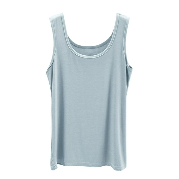 Tank Tops for Women,Soft Stretchy U Neck Camisole Tank Top For Comfortable Daily Wear And Layering Basic Piece,Camisole Tops for Women,Light Blue,M