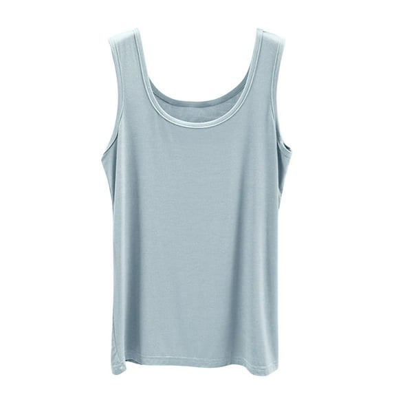 Xijirk Tank Tops Comfortable U Neck Camisole Tank Top Soft Stretch Basic Layering Piece For Daily Wear And Home Relaxation Camisole Tops for Women,Light Blue,XL