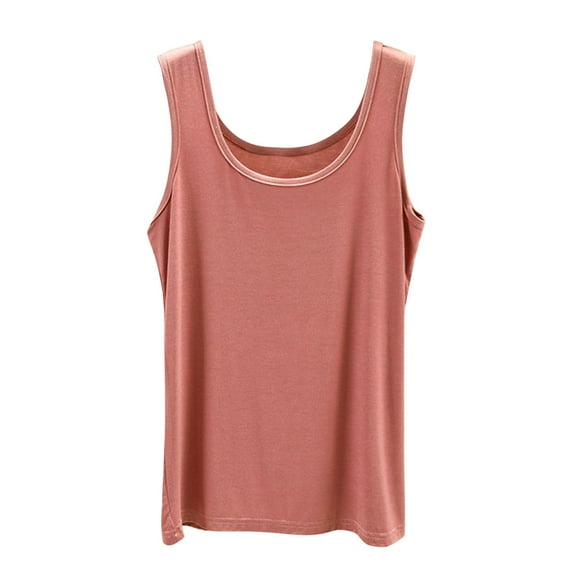 Tank Tops for Women,Soft Stretchy U Neck Camisole Tank Top For Comfortable Daily Wear And Layering Basic Piece,Camisole Tops for Women,Pink,2XL