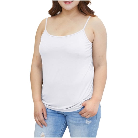 Tank Tops for Women Solid Color Camisole Button Base with U-neck Backless Round-Neck Camisoles