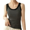 thumbnail image 1 of Tank Tops for Women Solid Color Camisole Button Base with U-neck Backless Round-Neck Camisoles, 1 of 5