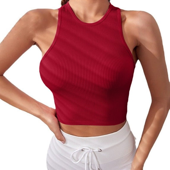 Tank Tops for Women Solid Color Quick Drying Sleeveless Casual Vests