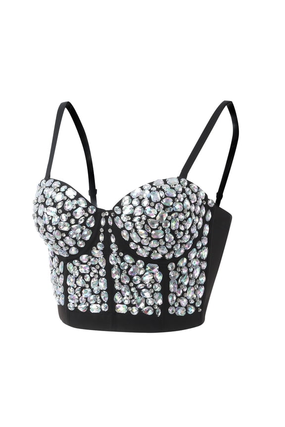 Tank Tops for Women Solid Corset Bustier Slim Fit Suspender Cropped Top