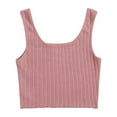 thumbnail image 1 of Tank Tops for Women Solid Sleeveless Cropped Pullover Vests, 1 of 6