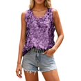 thumbnail image 1 of Tank Tops for Women Sparkly Sequin Sleeveless Cropped Tops for Beach Club, 1 of 6